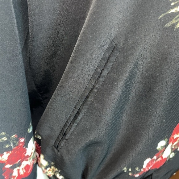 Philosophy Black Floral Bomber Jacket Size Large excellent condition - Picture 3 of 10